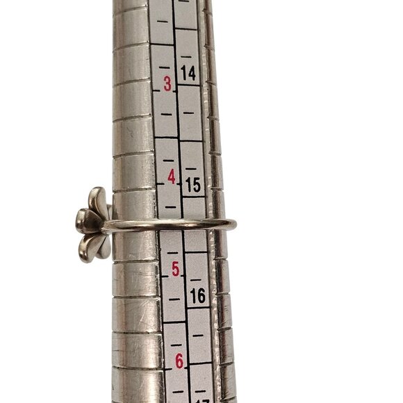 Pandora White Daisy Ring Enamel Sterling Ale - Picture 6 of 7